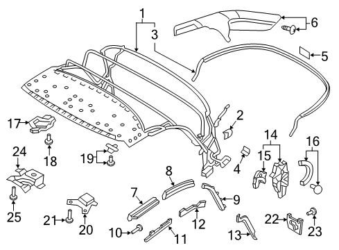 2017 Audi TT Quattro Frame & Components - Convertible Top