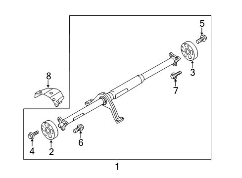 2016 Audi A3 Sportback e-tron Drive Shaft - Rear