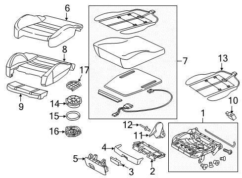 2014 Audi A6 Front Seat Components