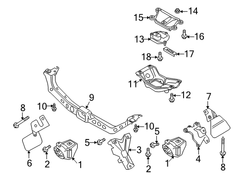 2010 Audi S5 Engine & Trans Mounting