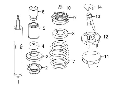 2022 Audi S5 Struts & Components - Front