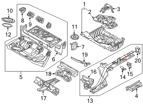 2014 Audi A6 Rear Body - Floor & Rails