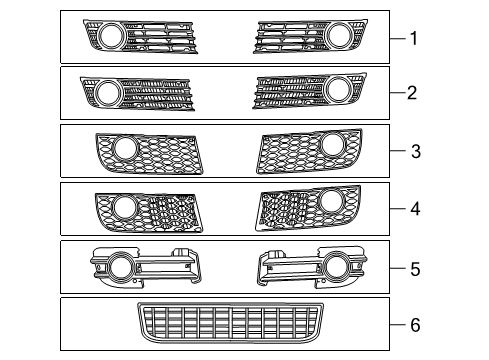 2004 Audi S4 Grille & Components