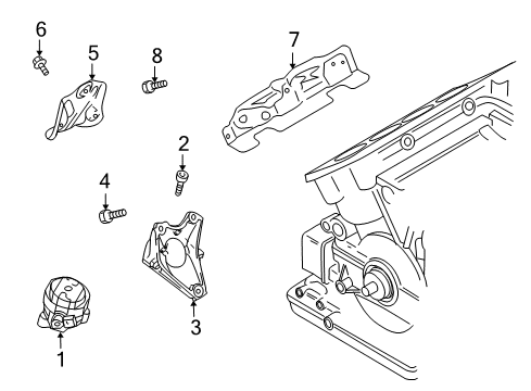 2009 Audi R8 Engine & Trans Mounting