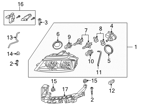 2012 Audi A3 Quattro Headlamps, Headlamp Washers/Wipers