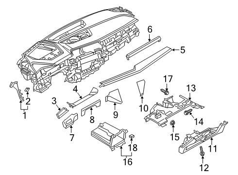 2022 Audi e-tron Quattro Cluster & Switches, Instrument Panel