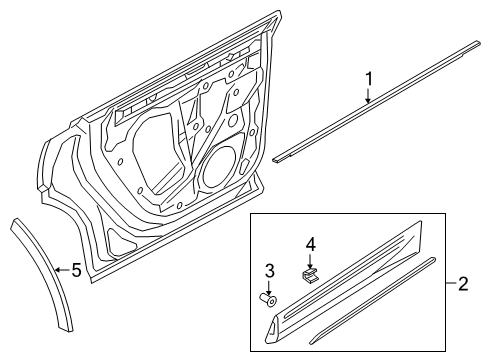 2023 Audi RS Q8 Exterior Trim - Rear Door