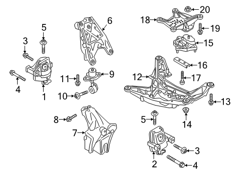 2019 Audi RS5 Sportback Engine & Trans Mounting