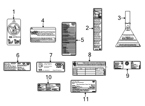 2010 Audi S5 Information Labels