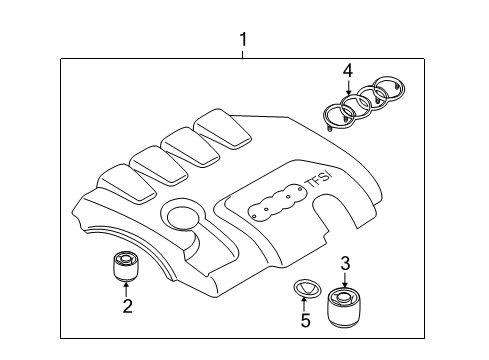 2017 Audi A5 Quattro Engine Appearance Cover