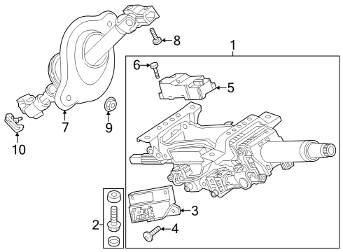 2024 Audi Q8 e-tron Steering Column Assembly