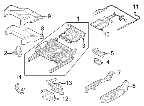 2024 Audi Q4 e-tron Passenger Seat Components