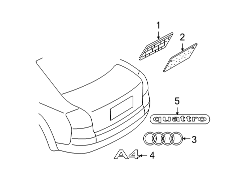 2006 Audi A4 Quattro Exterior Trim - Lift Gate