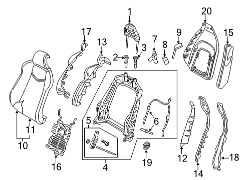 2018 Audi TT RS Quattro Front Seat Components