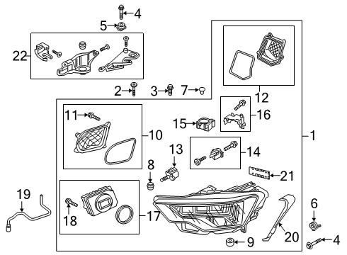 2022 Audi S6 Headlamp Components