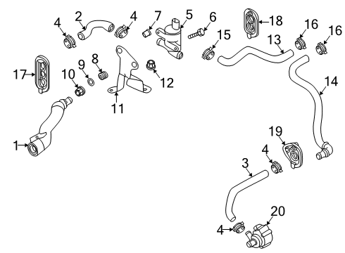 2018 Audi A5 Sportback Hoses, Lines & Pipes Diagram 2