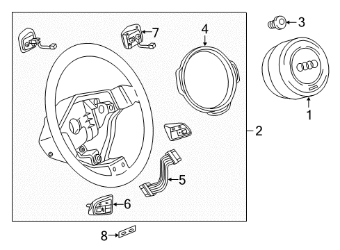 2016 Audi S5 Steering Column & Wheel, Steering Gear & Linkage Diagram 9