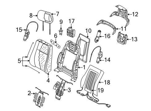 2008 Audi S8 Front Seat Components