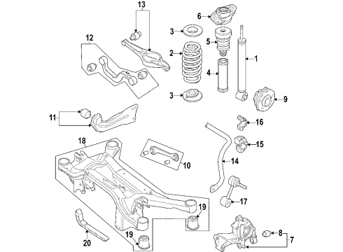 2007 Audi A3 Quattro Knuckle Diagram for 1K0-505-435-Q