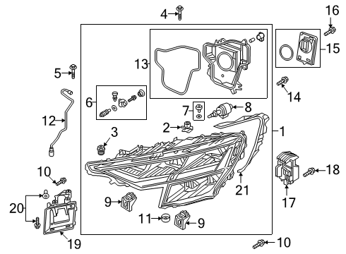 2022 Audi SQ8 Headlamp Components