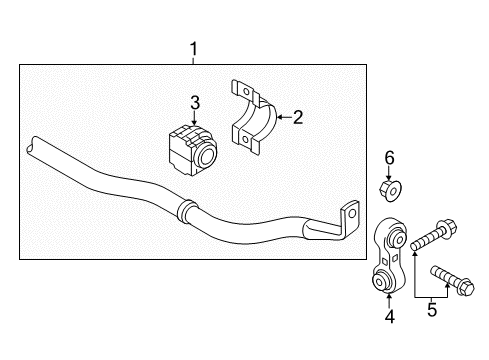 2016 Audi S8 Rear Suspension Components, Upper Control Arm, Stabilizer Bar Diagram 3