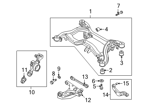 2004 Audi A4 Rear Suspension, Control Arm Diagram 6