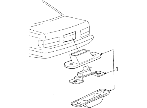 1992 Audi V8 Quattro License Lamps