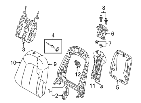 2021 Audi RS6 Avant Front Seat Components