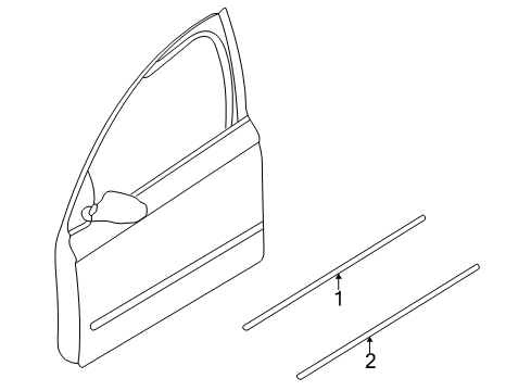 2004 Audi S4 Exterior Trim - Front Door