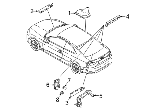 2022 Audi S5 Antenna & Radio