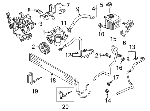 2009 Audi Q7 Power Steering Cooler Diagram for 7L6-422-885-F