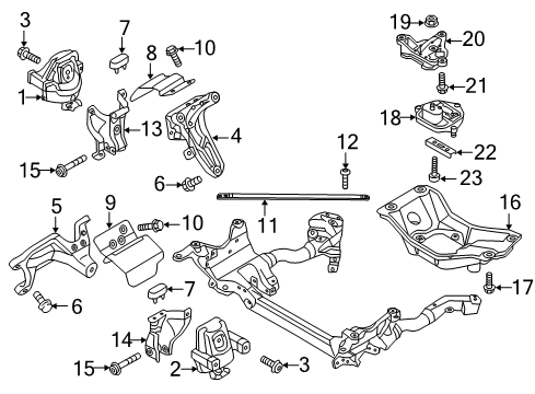 2015 Audi S5 Support Brace Diagram for 8F0-199-403-B