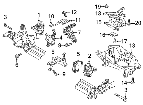 2014 Audi A6 Engine & Trans Mounting