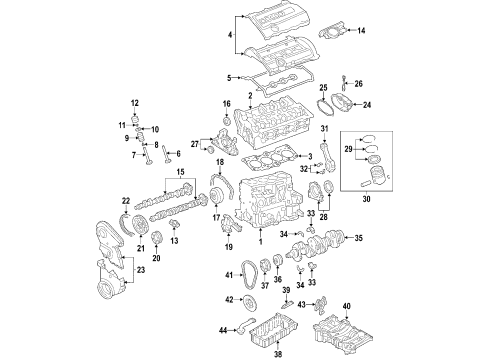 2006 Audi A3 Timing Belt Diagram for 06D-109-119-B