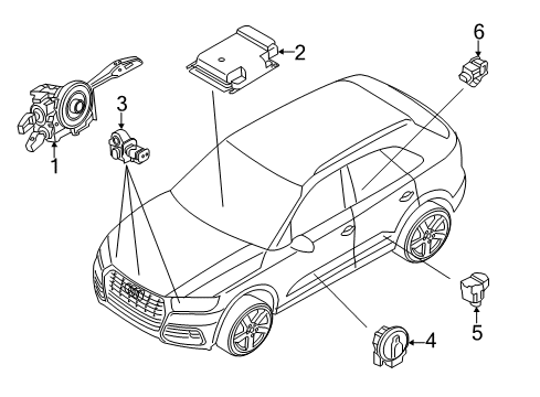 2022 Audi Q5 Air Bag Components