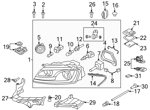 2010 Audi A5 Bulbs Diagram 3