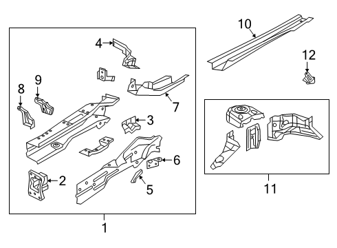 2022 Audi Q3 Structural Components & Rails