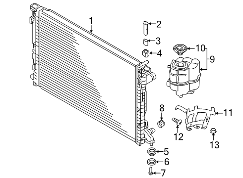 2023 Audi S5 Radiator & Components Diagram 2