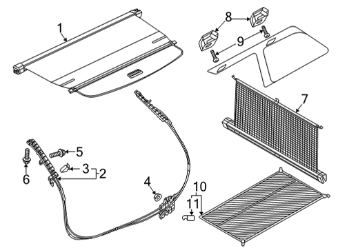 2023 Audi RS6 Avant Interior Trim - Rear Body Diagram 1