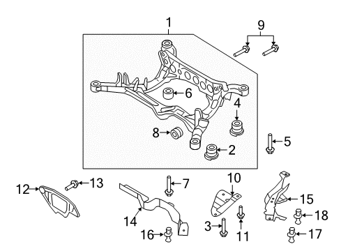 2008 Audi S5 Suspension Mounting - Rear