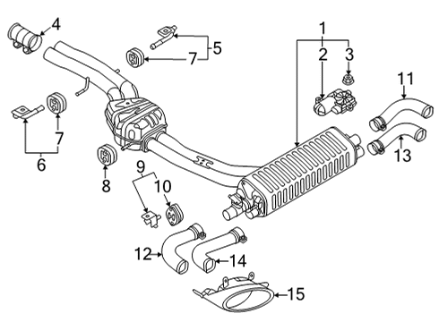 2023 Audi RS Q8 Exhaust Components