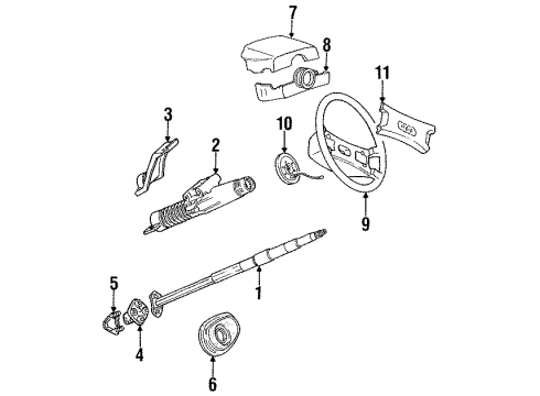 1991 Audi 80 Tube Assembly Bracket Diagram for 893-419-576