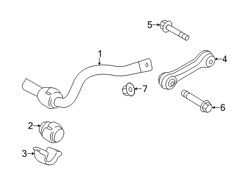 2013 Audi A7 Quattro Stabilizer Bar & Components - Front