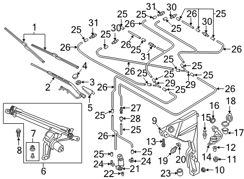 2020 Audi A8 Quattro Wiper & Washer Components