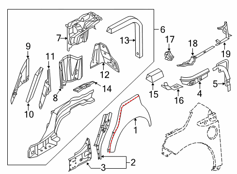 2015 Audi S8 Inner Structure - Quarter Panel