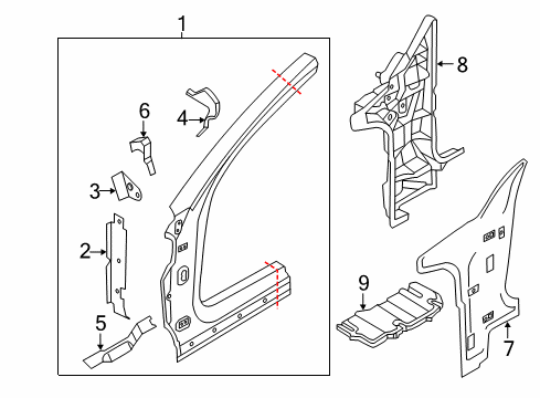 2015 Audi A8 Quattro Hinge Pillar