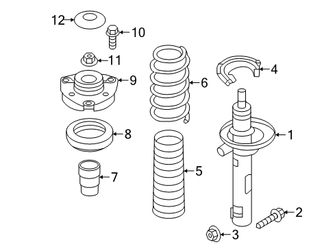 2017 Audi TT Quattro Struts & Components - Front