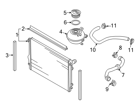 2017 Audi TT Quattro Radiator & Components Diagram 3