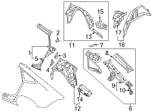 2023 Audi A7 Sportback Inner Structure - Quarter Panel