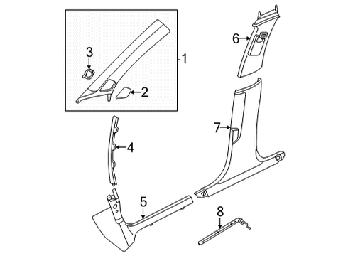 2024 Audi A3 Interior Trim - Pillars